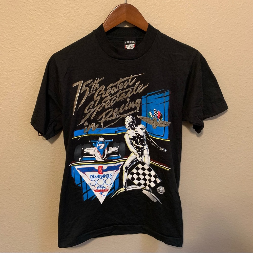 Vintage 75th Indianapolis 500 Single Stitch Tshirt